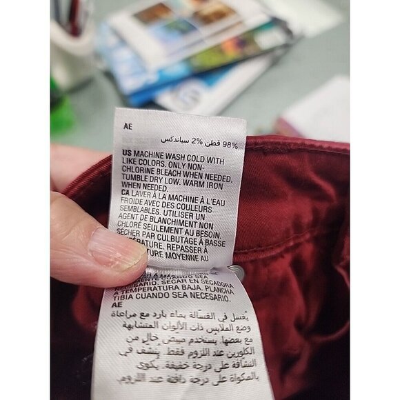 Style & Co Jeans Burgundy Curvy-Fit Skinny Stretch Mid-rise Women's 8 - Picture 7 of 8